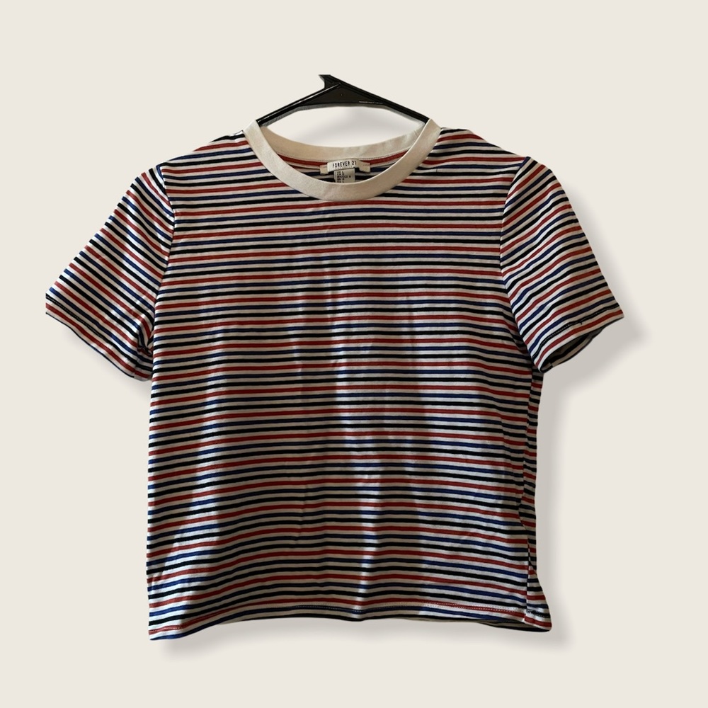 RED AND BLUE STRIPPED SHIRT